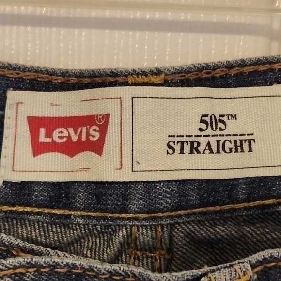 505 Levi's Strauss 18 Reg 29x29 Straight Leg Jeans Denim - Picture 3 of 9